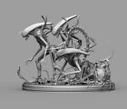 Alien Xenomorph Slenders With Eggs And Facehuggers 3d Print Model