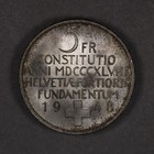 1948 Switzerland Silver 5 Francs Constitution