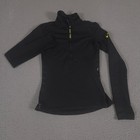 Nike Top Womens Small Black Pro Hyperwarm 1 2 Zip Thermal Mock Neck Long Sleeve