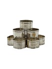 Vintage Set Of 8 Silverplate Napkin Rings 