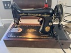 Vintage Singer 99k Electric Sewing Machine Great Britain  Gold Decals Wooden Box