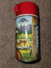 Vintage 1960s Thermos Brand Smokey The Bear Metal Thermos Fire 8oz