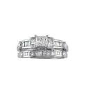 14k White Gold 2 05ct Lab-created Diamond Bride Engagement Wedding Ring Band Set