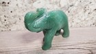 Vintage Carved   Polished Green Jade Elephant Figure