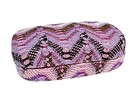 New Knitted Chevron Purple Pink Brown Black Contact Lens Case