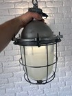 Vintage 1970 Bunker Lamp Industrial Steampunk Pendant Light Ussr Loft Height 19 