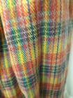 100  Cashmere Scarf Womens Multicolor Plaid Fringe 66    X 12    Uk Elegant