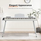 Glarry Digital Piano Keyboard With Stand  Portable 88 Keys Compact  White