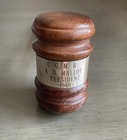 Vintage Wooden Gavel 10 3 4    Long W Metal Band