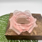 Vintage Art Deco Pink Frosted Satin Glass Rose Glass Lamp Shades 1940s