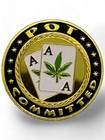 Pot Committed Small Leaf Poker Card Guard Protector Coin Weight W case   Pouch