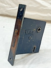 1800 s Mortise Door Lockset Copper   Black Finish Victorian Style Blw Original