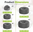 6ft Bean Bag Chair Giant Beanbag With Memory Foam Filled  Large Bean Bag Chairs