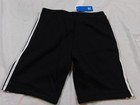 Adidas 3 Stripe Fleece   Athletic Shorts  Kids Size M  Black White