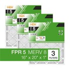 Pleated Furnace Air Filter Fpr 4-5 Merv 8 Dust Pollen Hvac Single Or 3-pack