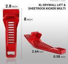  2-pack  Calvana Xl Drywall Lift   Sheetrock Kicker Multi-tool Set 