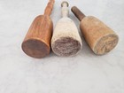 3 Vintage Primitive Wooden Potato Mashers Rustic Antique