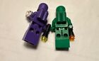 Lego Lot Of 2 Classic Spaceman  Purple And Dark Green With Space Belt   Airtank