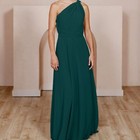 Revelry Devan Convertible Chiffon Dress Classic Emerald Size 10 Petite Maxi