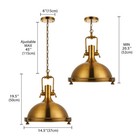 Industrial Vintage Metal Dome Pendant Light Frosted Glass Hanging Ceiling Lamp