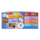 Purina Friskies Shreds Gravy Variety Pack  Wet Cat Food  5 5 Oz Cans  48 Count 