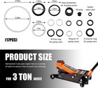 17pcs Floor Jack Seal Kit  3 Ton Horizontal Hydraulic Jack O-ring Seal With Oil 