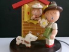 Vtg 1972 Nursery Original Wooden Children Dog Working Lamp And Night Light 