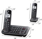 Panasonic Expandable Cordless Phone System Answering Machine 5 Handsets Black