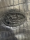 Vintage Terrida Tangaroa Venezia Black Croc Embossed Leather Travel Weekender Ba