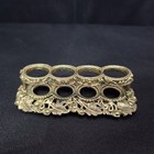 Vintage Gold Gilt Ornate Vanity Lipstick Holder Holds 4