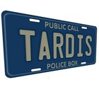 Tardis Doctor Who Car Automobile Vanity Tag Aluminum License Plate 6  X 12 