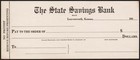 Vintage Bank Check The State Savings Bank Leavenworth Kansas 1910s Unused N-mint