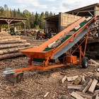 Firewood Conveyor 6 5hp 208cc Gasoline Powered 12  Width Pvc Belt W b s Engine