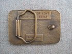 Vintage Southwest Airlines 1971-1981 Ten Years Of Luv Koleaco Brass Belt Buckle