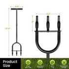 Manual Lawn Core Aerator Tool          Heavy Duty Hand Soil Aerator With 3 Hollow