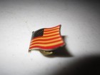 Vintage American Flag 1in Lapel Pin Patriotic Usa Enamel Metal Gold yellow Tone