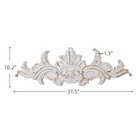 Handmade Distressed Over The Door Decor  32 Inches Long White