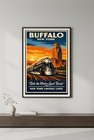      Vintage Buffalo  Ny Train Poster - 24x36    - 200gsm Paper        Hi-res     Print -