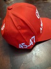 Red   White Official Trump 45-47 Gulf Of America Hat Usa Made