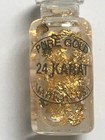 Pure Gold Flake 24 Karat Bottle Vial 1 1 2  X 5 8  Made Usa Real Leaf Specimen