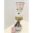 Tophat   Tails White Rabbit Mad Hatter Candle Holder Easter Bunny New