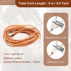 3 Mm X 5 5 Yard Leather Cord  Leather Strip For Crafts Shoe Laces  Light Brown