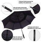 Golf Umbrella Windproof Large 62 Inch Double Canopy Vented Automatic Open Ext   