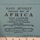 Antique 1944 Map Of Africa 14   x11   