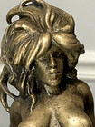 Vintage Bronze Statue Sculpture Woman Female Model 10  Valton