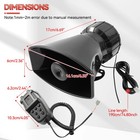 100w 12v 7-tone Sound Car Police Siren Horn Megaphone With Mic Pa Speaker System