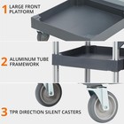 Mobile Janitorial Cleaning Cart - Black Caddy With Cover  Shelves   Bag