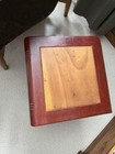 Trompe L   oeil Stacked Book Table Hand Painted Real Walnut 1970s 16x13x12  Vtg