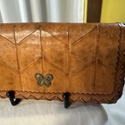Anna Sui Vintage Brown Leather Wallet Beautiful Ec No Rips