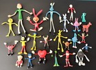 Vintage Bendy Bendable Figure Lot Of 24 Gumby Mickey Rabbit Advertising Toys